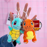 Pokemon Plush Keychain Action Figure Pikachu Key Chain Psyduck Bulbasaur Keyring Backpack Plushies Pendant Bag Accessories Gift