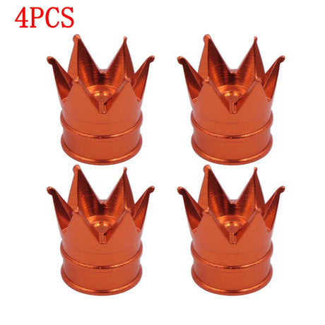 1/4PCS Creative Crown Aluminum Car Wheel Tyre Tire Air Valve Stem Cap Dust Cover Car Styling Decorative Auto Exterior Decoration