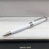 Luxury Msk-163 White Metal Ballpoint Pen Rollerball Pen Unique Reliefs Office School Writing Fountain Pens With MB Serial Number