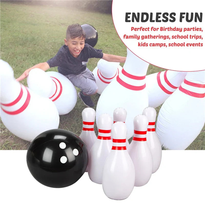 Children Giant Inflatable Bowling Set Adults Outdoor Sports Exercise Toys Family Lawn Yard Games Parent Child Interactive Toys