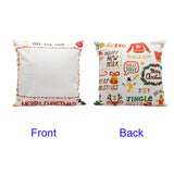 5pcs Sublimation DIY White Blank Linen Square Merry Christmas Pillow Case