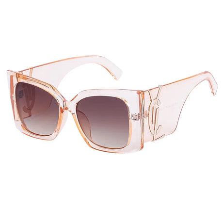 2024 Vintage Brand Designer Oversized Cat Eye Sunglasses Women For Men Fashion Big Frame Shades Trendy Sexy Ladies Sun Glasses