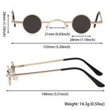 Ins Trendy Small Round Sunglasses Women Men Fashion Classic Metal Frame Shades Hip Hop Punk Sun Glasses Candy Color Sunglasses