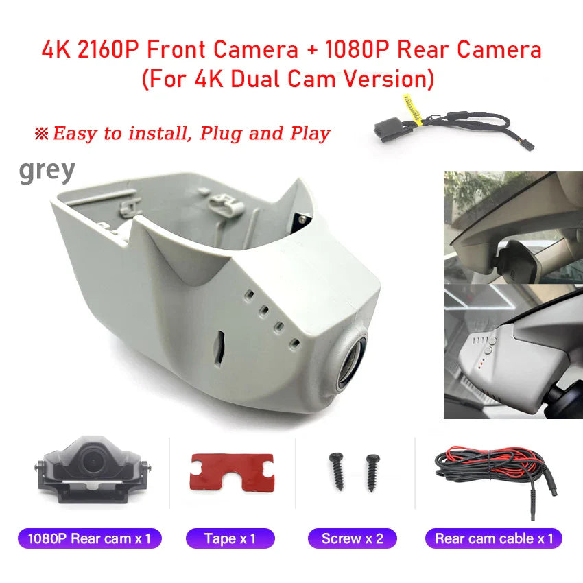 Car DVR 4K Dash Cam for Volkswagen Tiguan II 2 mk2 Atlas Golf for VW Passat B8 CC Caddy Arteon Sharan Magotan Skoda Seat Dashcam