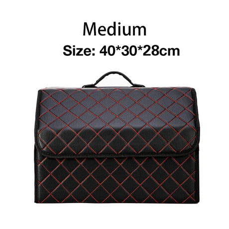 Car Storage Boxes Folding Auto Organizer Box PU Leather Waterproof Trunk Bag Large Capacity Multi-color SUV Cars Stowing Tidying