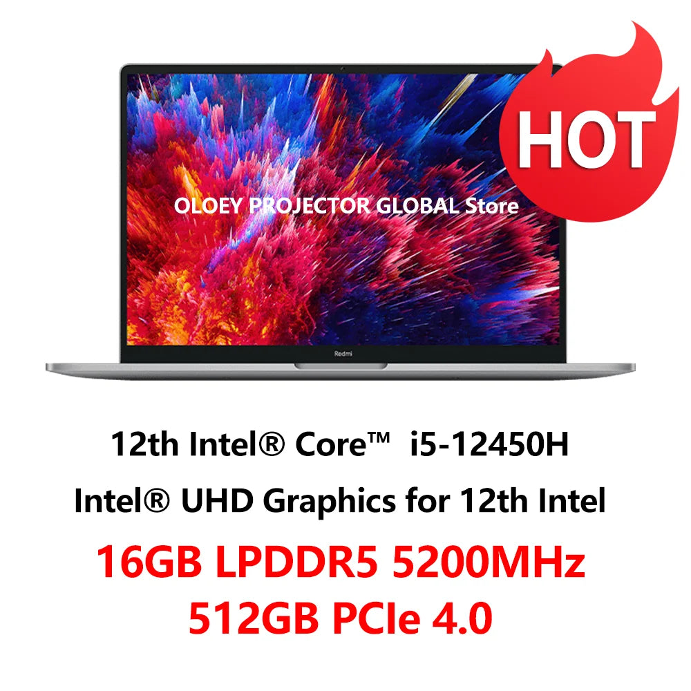 Xiaomi RedmiBook Pro 15 2022 Laptop Intel Core i7-12650H/i5 12450H RTX2050 16GB RAM 512GB/1TB SSD 3.2K 90Hz 15.6Inch Mi Notebook