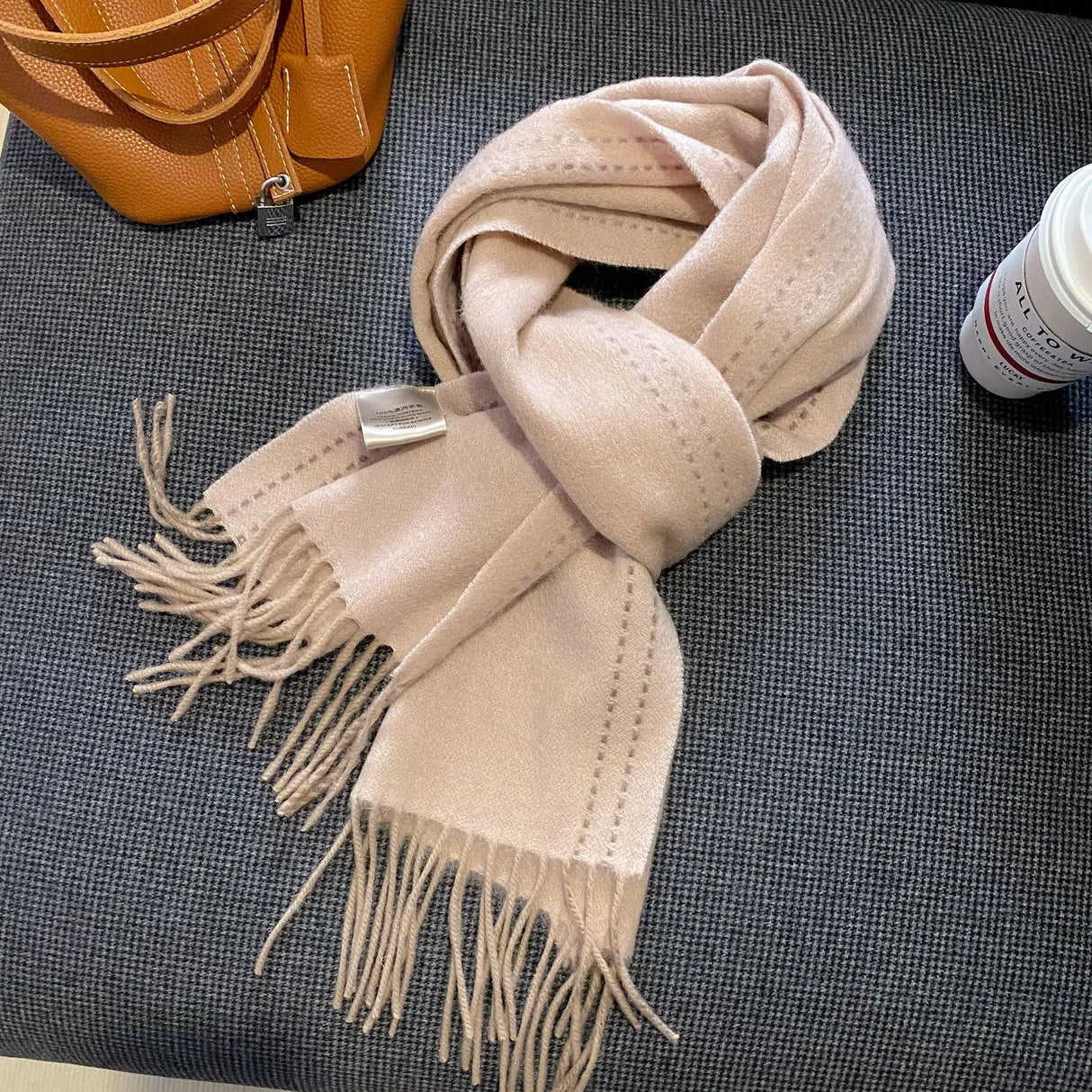 High Quality 100% Wool Scarf Female Fashion Classic Soft Cashmere Muffler Women Warm Thermal Shawl Outside Autumn Winter