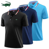 2024 high-quality men's ice silk breathable Polo shirt summer new high-end business leisure lapel short-sleeved T-shirt