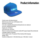 Unisex Baseball Cap USB Rechargeable Bluetooth APP Programmable LED Scrolling Message Display Board Hip Hop Street Snapback Hat