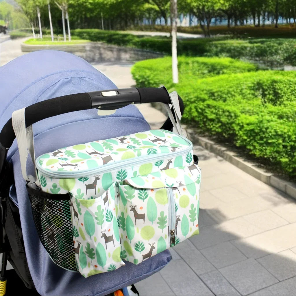 Baby Stroller Organizer Baby Diaper Bag Tote - Mommy Bag 2 Insulated Cup Holder, Adjustable Shoulder Strap, Large capacity