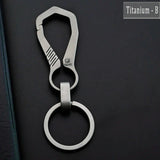 High-End Titanium Keychain Luxury Men Car Key Chain Key Ring Ultra Lightweight EDC Carabiner Holder The Best Gift For Men