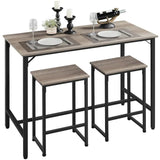 Dining/Bar/Kitchen Table Set with 2 Backless Stools, 35.4 in Height, Home Bar Furniture  Bar Furniture,47.50 x 24.00 x 35.50