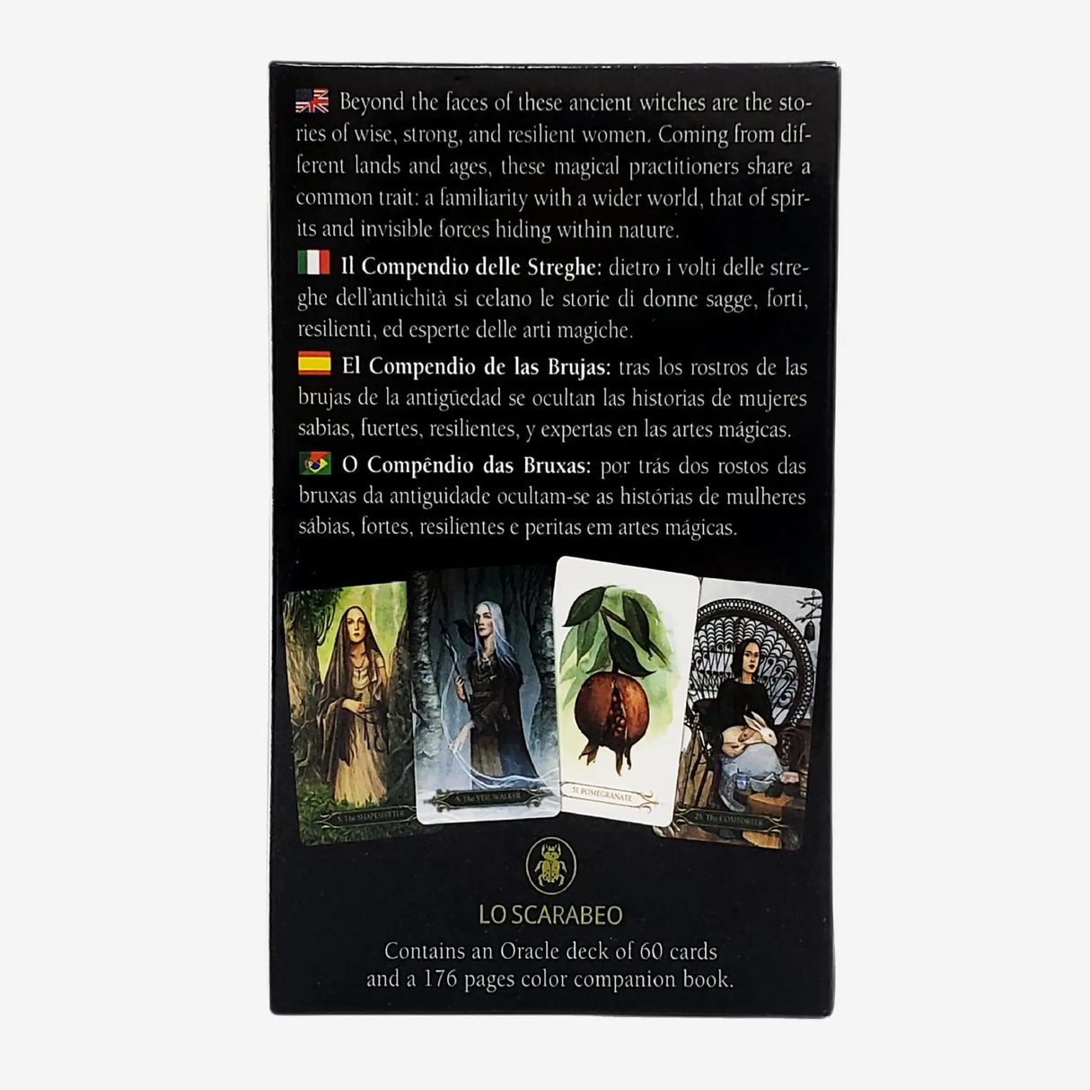 New Card Deck 12x7cm A Compendium of Witches Oracle Cards 60 Cards/Set Family Friends Party Divination Board Game Holiday Gift
