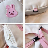 Korean Kids Backpack Round Kawaii Children's Handbags for Girl Kindergarten Boy Schoolbag Cartoon Bear Bunny Toddler Bag