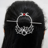 Witch Bat Hairstick Black Gothic Barrette Pagan Vampire Bat Animal Hairclip for women wicca gift