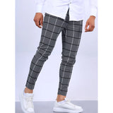 New Men's Plaid Casual Pants Stylish Comfortable Suit Pants Trousers For Office Workers Business Social Daily Wear Pencil Pants