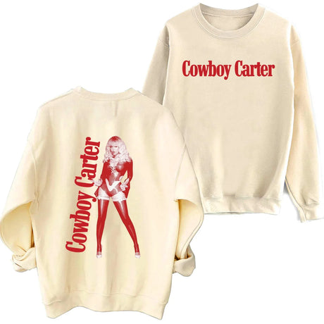 2024 Beyonce Cowboy Carter Sweatshirt Harajuku Hip Hop Round Neck Long Sleeve Oversized Hoodie Fans Gift