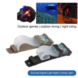 High Brightness Helmet Flashlight 3 Colors Safety Alert Sturdy Survival Signal Light Night Cycling Light