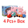 4Pcs/Set Peppa Pig Set Plush Toys George Pig Family Plush Doll Holiday Party Decoration Children's Toys Christmas Gifts