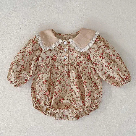 Baby Girls Clothing Autumn Spring Infant Baby Girls Jumpsuit Long Sleeve Cotton Embroidery Newborn Baby Girls Bodysuits