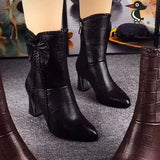 2022 HOT Winter Autumn New Fashion Boots Wedges Round Head Boots Large Size European and American Women's Shoes Winter Fringe