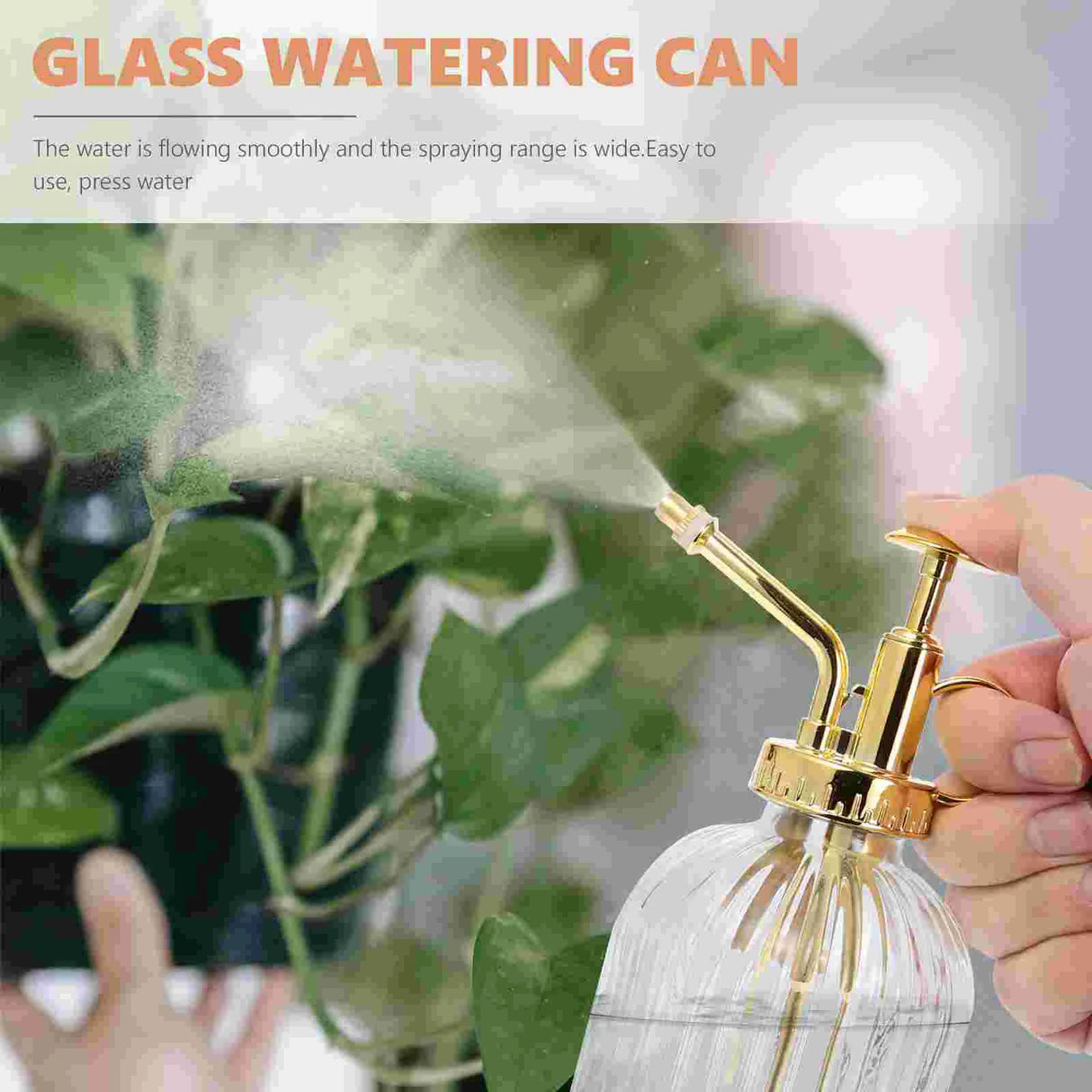 Watering Bottle Can Spray Glass Water Plant Flower Sprayer Pot Small Vintage Pump Spritzer Mister Kettle Empty Plants Indoor