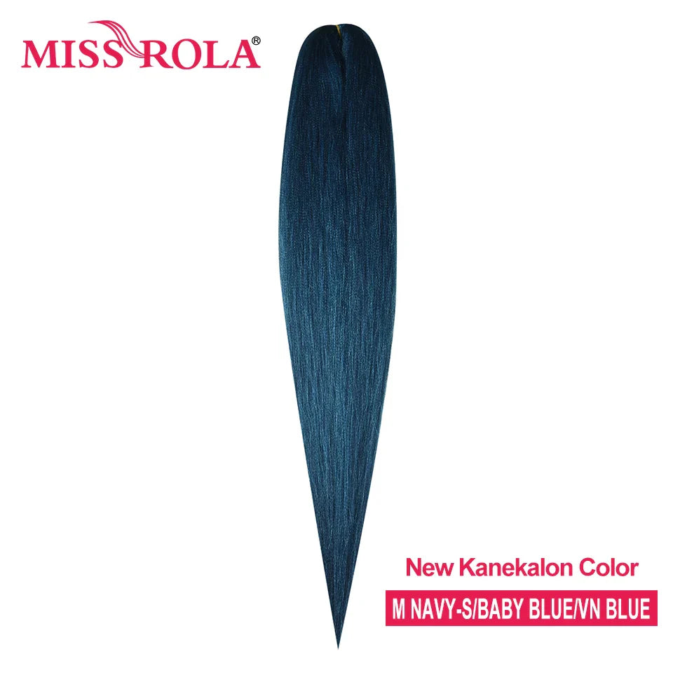 Miss Rola Synthetic Wholesale Bulk 6 Pieces 30Inch 28Inch 26Inch Pre Stretched Jumbo Braiding Hair Kanekalon EZ Twist Braid Hair