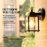 Retro Outdoor Doorway Wall Lamps Aluminum Glass Minimalist Square Lighting Villa Garden Courtyard Porch Waterproof Wall Lights