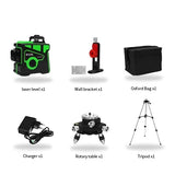 Laser Level 12 Lines 3D Self-Leveling 360 Horizontal And Vertical Cross Super Powerful Green Laser Beam Line