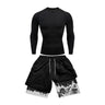 Men's Compression Suit Sports Fitness Quick Drying Suit Tight Short Sleeved Anime Double Layer Shorts Summer