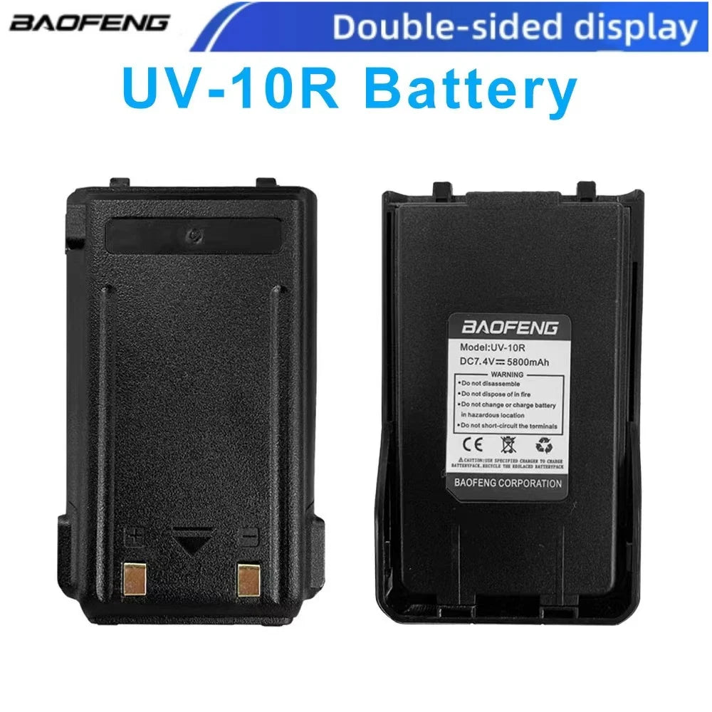 BAOFENG Original UV-10R Battery Can USB Charging High Capacity 4800mAh Long Standy For Walkie Talkie UV10R Radio Accessories