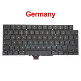 New A2442 A2485 Keyboard Macbook Pro 14" 16" M1 Pro/Max US UK French Germany Italy Korean Russian Replacement Keyboard 2021