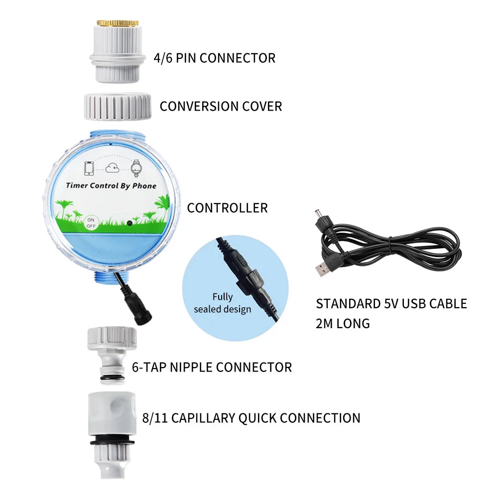 Irrigation Bluetooth WiFi Gateway Flower Watering Controller Timing Watering Artifact Automatic Smartphone Remote Timer