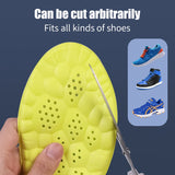 4D Orthopedic Sport Insoles Soft Breathable High-elasticity Shock Absorption Running Shoe Pad for Men Women Latex Massage Insole