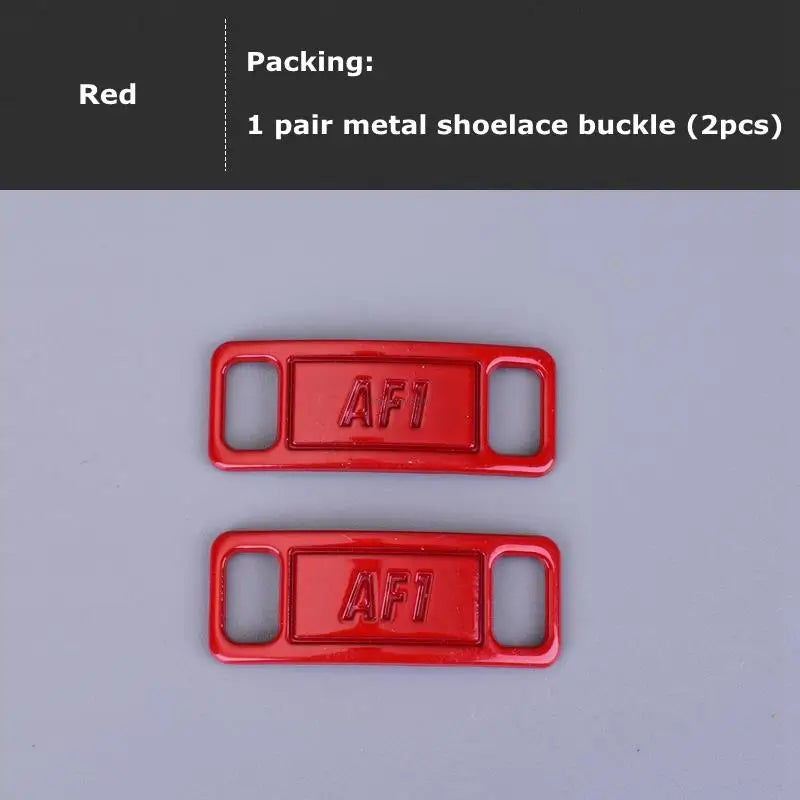 1Pair AF1 Diamond Shoe Charms Fashion Laces Buckle Quality Metal Shoelaces Decorations Chapa Air Force One Shoes Accessories