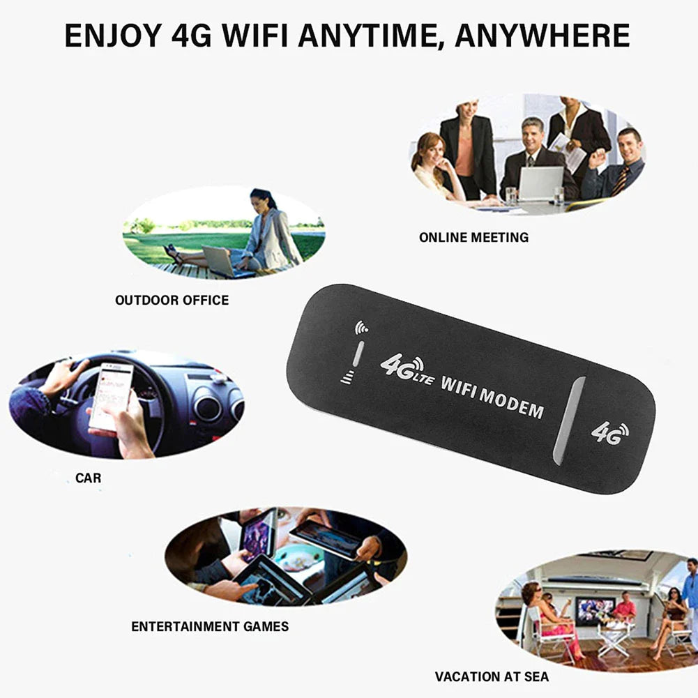 1-10 Pcs 4G LTE Wireless Router USB Dongle 150Mbps Modem Stick Mobile WIFI Broadband Sim Card Wireless WiFi Hotspot Adapter Home