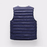 New Winter Men Down Cotton Vest Pocket Coat Sleeveless Puffer Vest Jacket Thin Warm Lightweight Down Jacket Waistcoat Unisex