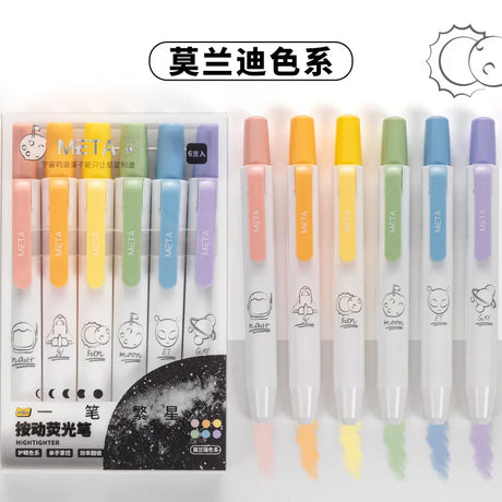 Retractable Highlighters ，Highlighters Assorted Colors, Retractable Markers, Colorful HighLighters, Colored Highlighter