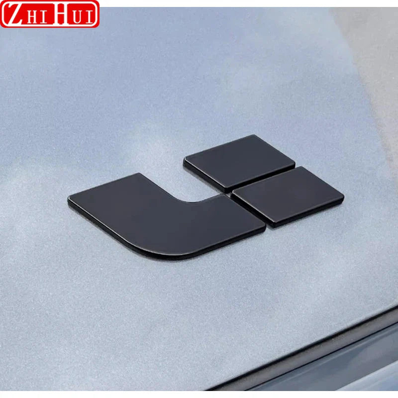 For Li Lixiang L7 L8 L9 2022 2023 Car Black Samurai Logo Blackened Cover Upgraded Exterior Decoration Stickers Auto Accessories