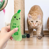 Pet Plush Toy Catnip Toys Stuffed Cat Toy With Natural Catnip Teeth Clean Chew Toy Pet Supplies Wear-Resistant Kitten Chew Plush