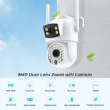 8MP 4K Wifi IP Camera Dual Screens Night Vision PTZ Video Surveillance Camera Outdoor Human Detection CCTV Security Camera ICSEE