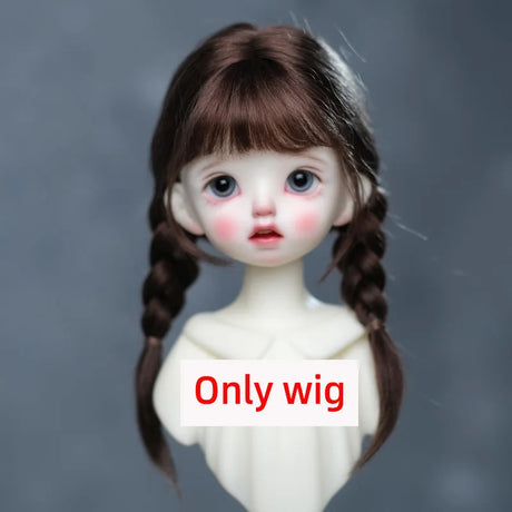 1/6BJD Wig Bangs Ponytail Curly Soft Mohair Wig Braids Suitable for 30cm DD SD Doll Wig Toy Accessories 6-7 Inches Hair