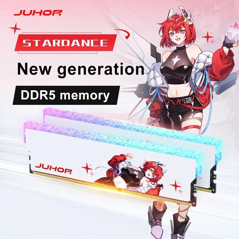 JUHOR DDR5 RGB Memory 16GB 6400MHz 6800MHz Hynix A- Die Original Chip Desktop Computer Ram