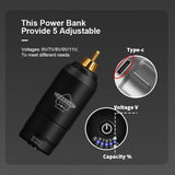 Mini Rocket Tattoo Machine Set 2Pcs Wireless Tattoo Power Supply RCA Interface Rotary Tattoo Pen Kit