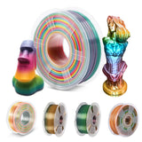 Silk PLA Rainbow Filament 1.75mm 3d Printer Filaments PLA 1kg 500g 250g 3D Pen Printing Plastic Materials Resin Multicolor