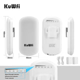 KuWFi Outdoor Wifi Bridge Router 450Mbps Long Range 2KM Wireless Router CPE Access Point 5.8G Wireless Bridge Wireless Repeater