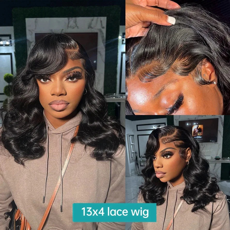 Wiginside 13X4 13X6 Lace Front Wig 5X5 Glueless Wear to Go Body Wave Short Bob Wig Closure Human Hair Pre plucked For Women