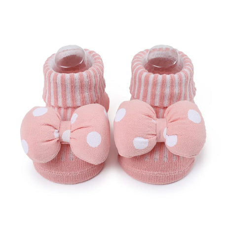 0-12M Baby Socks Fashion Leg Warmers Terry Bow Girls Clothing Cotton Cartoon Soft Warm Breathable Newborn Toddlers Indoors