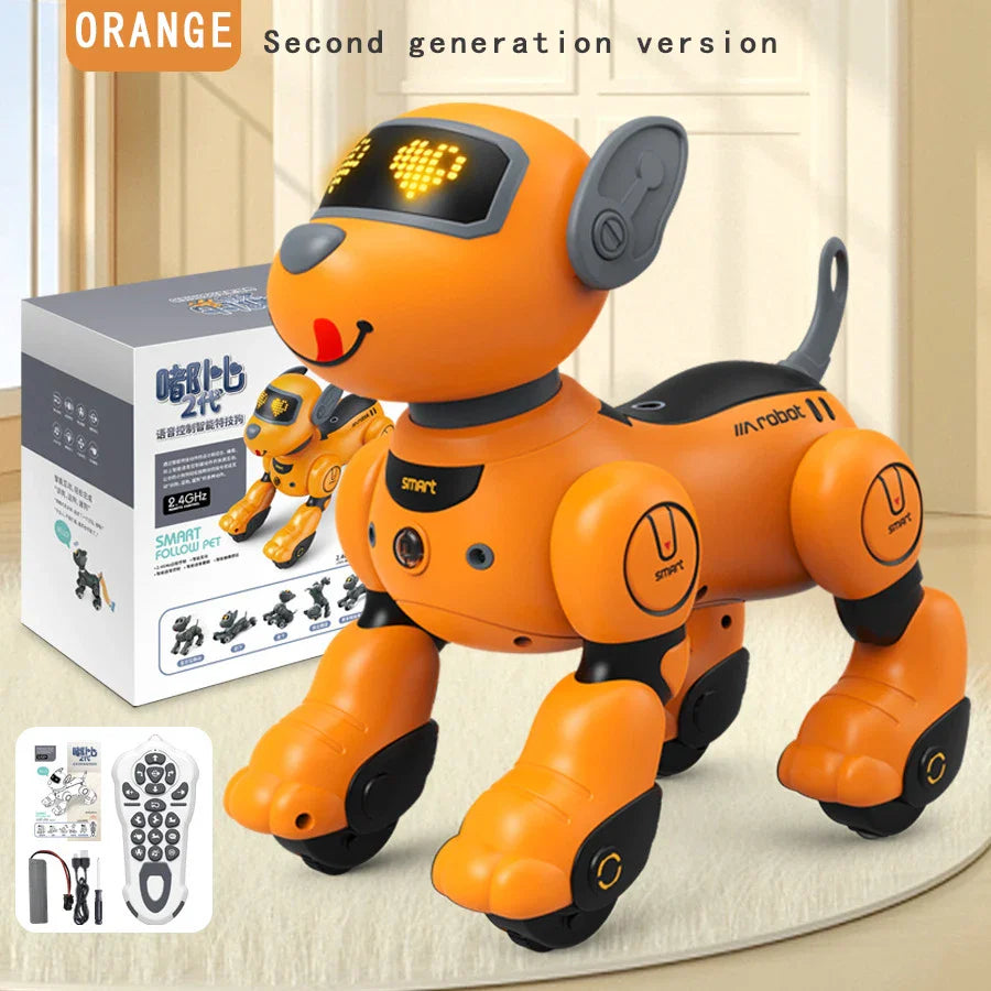 Programming Remote Control Dog Robots Toys Kids Girls Music Dancing Robotic Children Simulation RC Animals Boys Puzzle Smart Pet