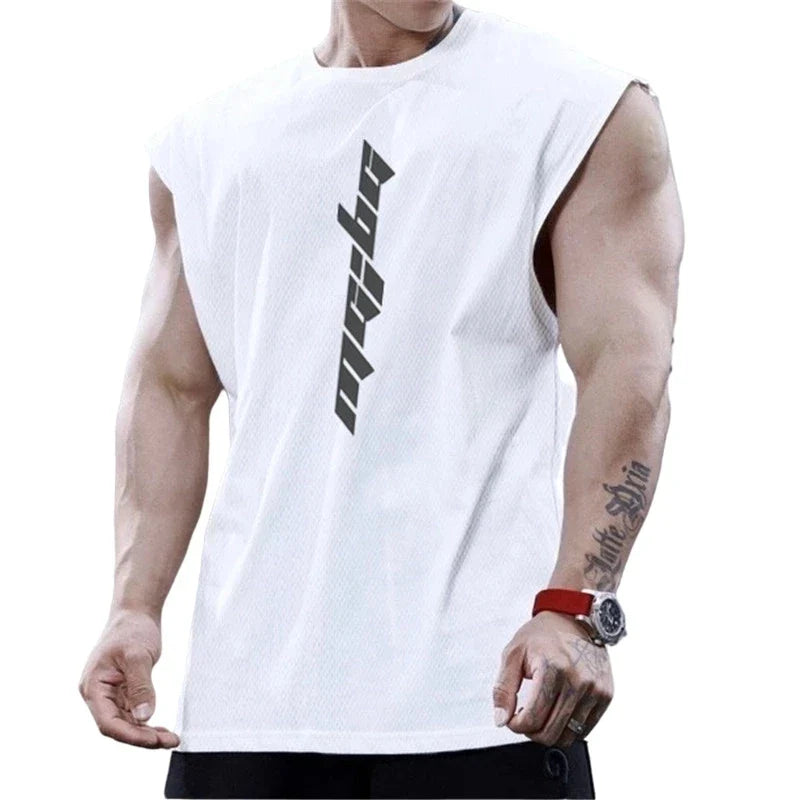 NEW Bodybuilding Sports Tank Tops Men Gyms Fitness Workout Sleeveless Shirt Male Summer Loose Undershirt Running men Vest